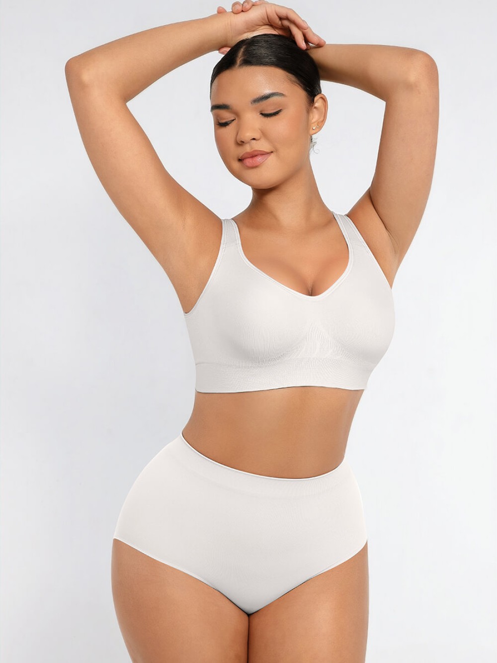 Wireless Seamless Wide Shoulder Straps Shapewear Bra