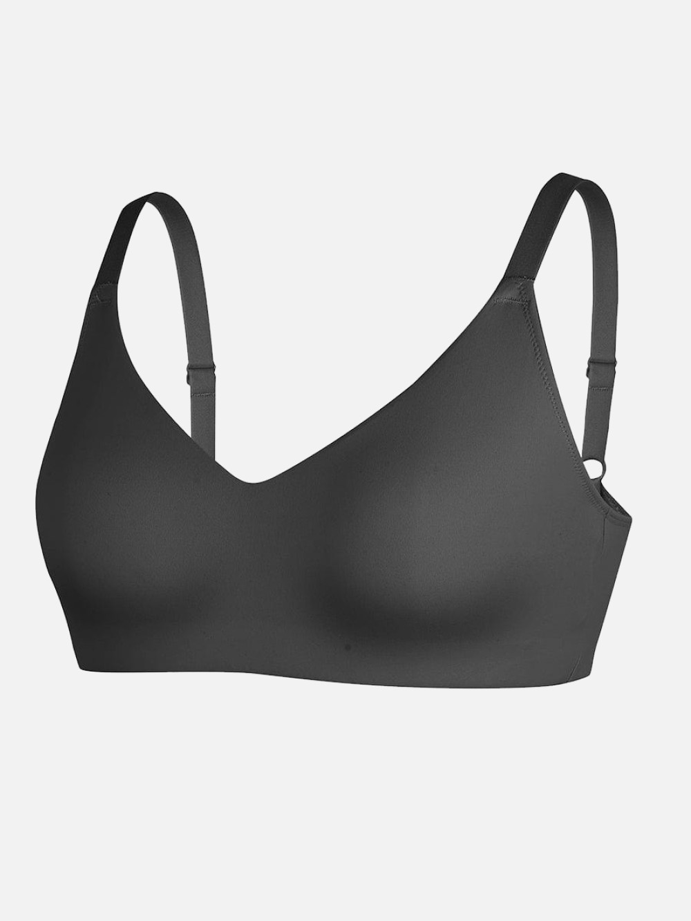 Seamless Comfort Underarm Smoothing V-Neck Bralette with Adjustable Straps