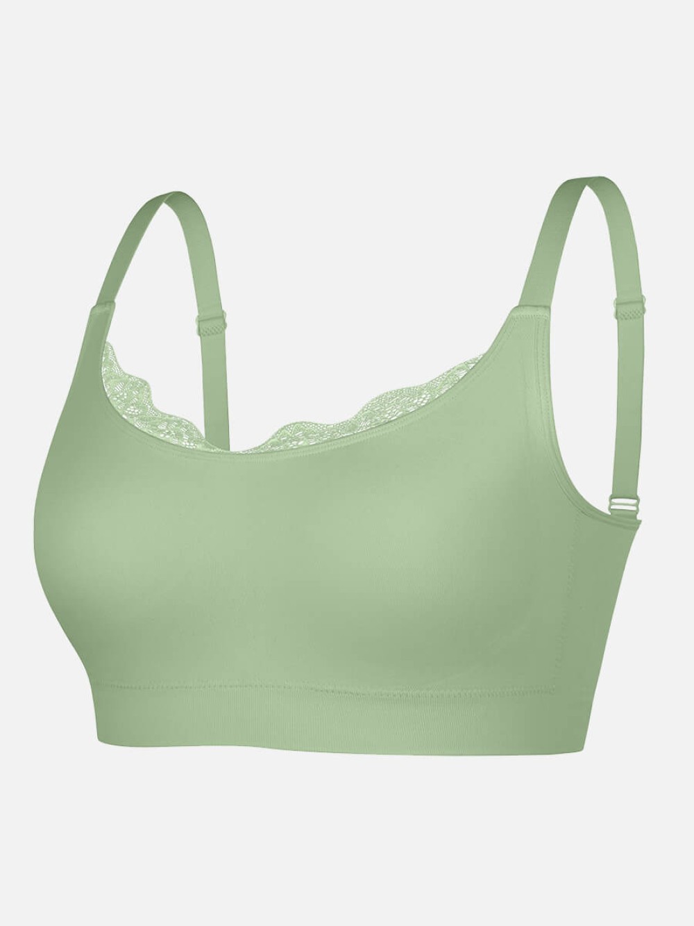 Comfortable Seamless Scoop Smooth Back Fat Bralettes Bras