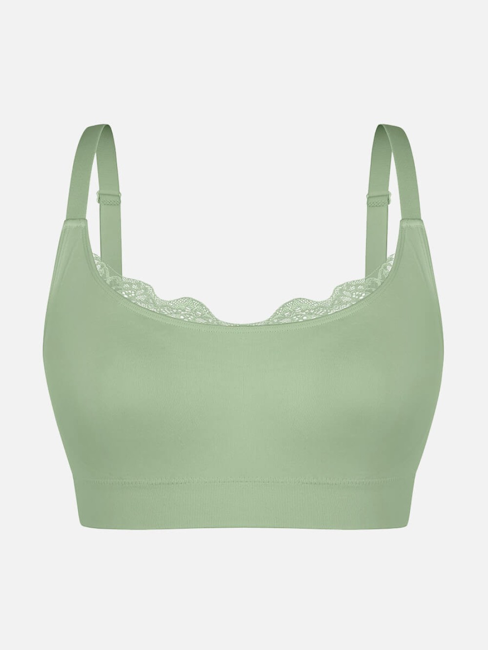 Comfortable Seamless Scoop Smooth Back Fat Bralettes Bras