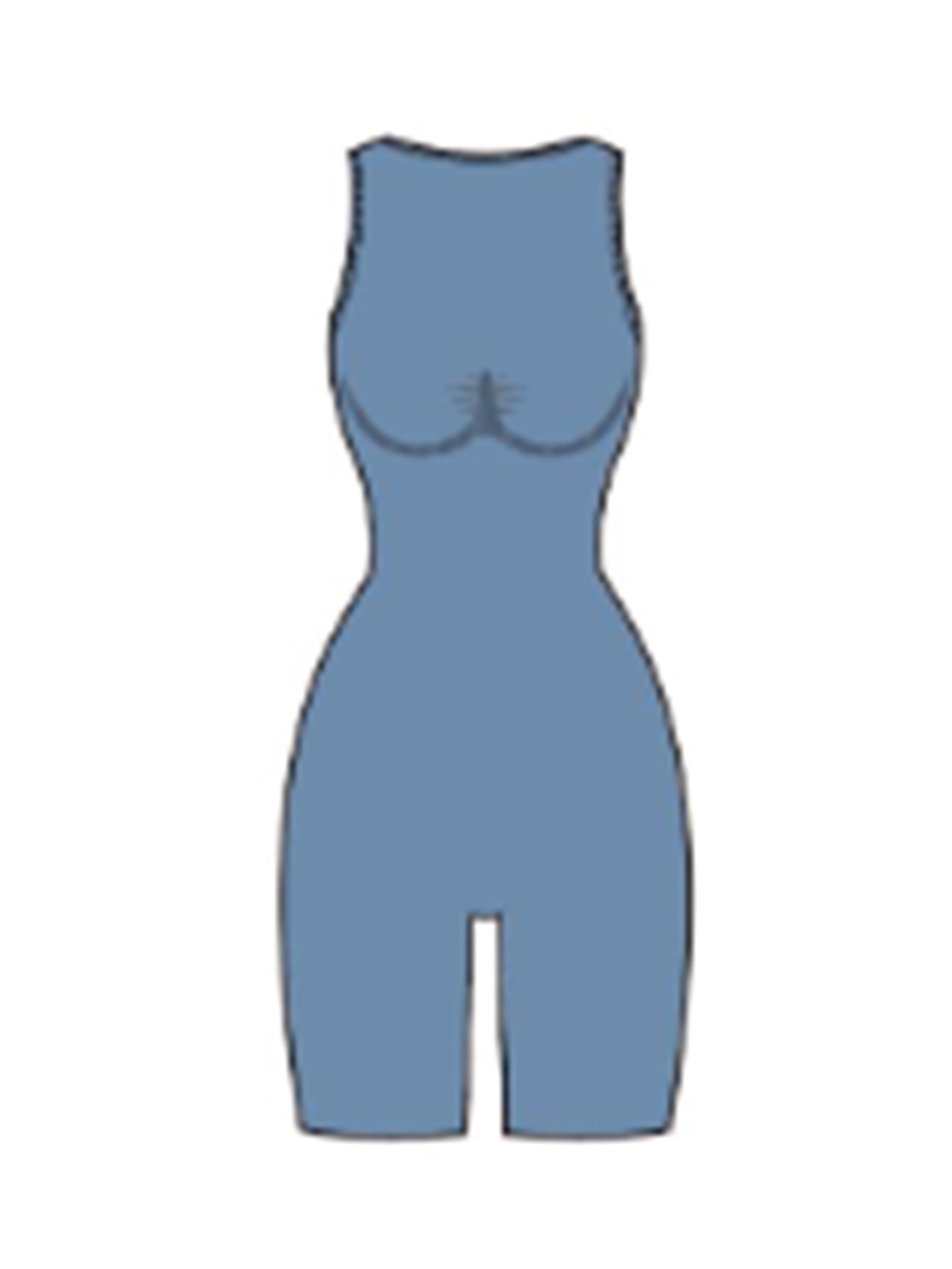 Round Neck Seamless Sexy U Back Shape Shapewear with Removable Cups