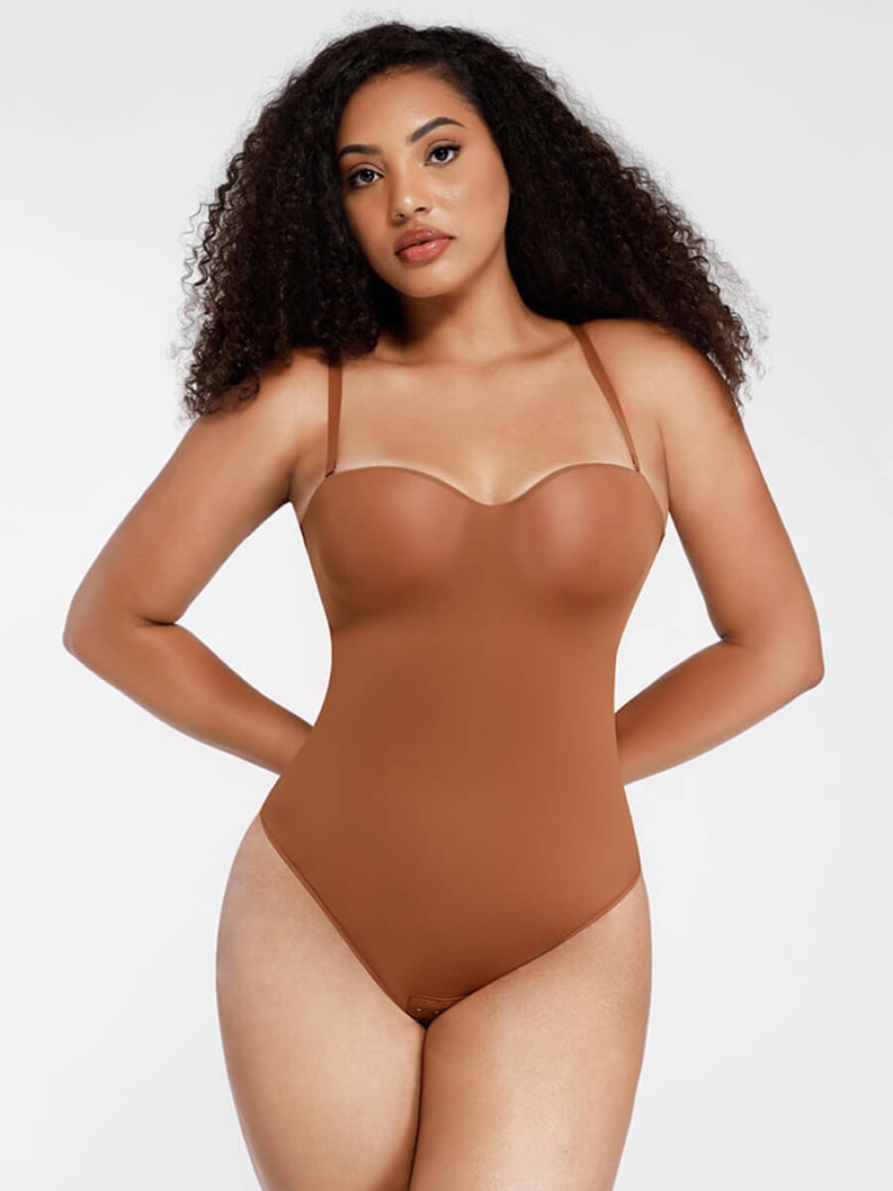 Underwire Strap Removable Waist And Abdomen Shaping Thong Bodysuit