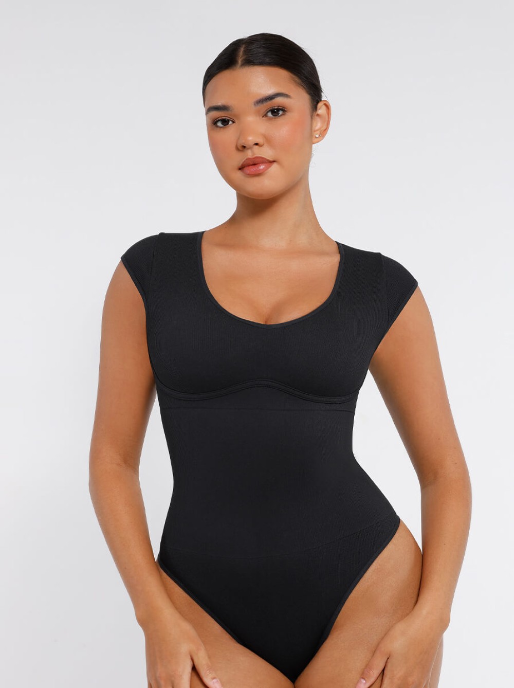 Seamless Deep V Waist and Abdomen Shaping Bodysuit