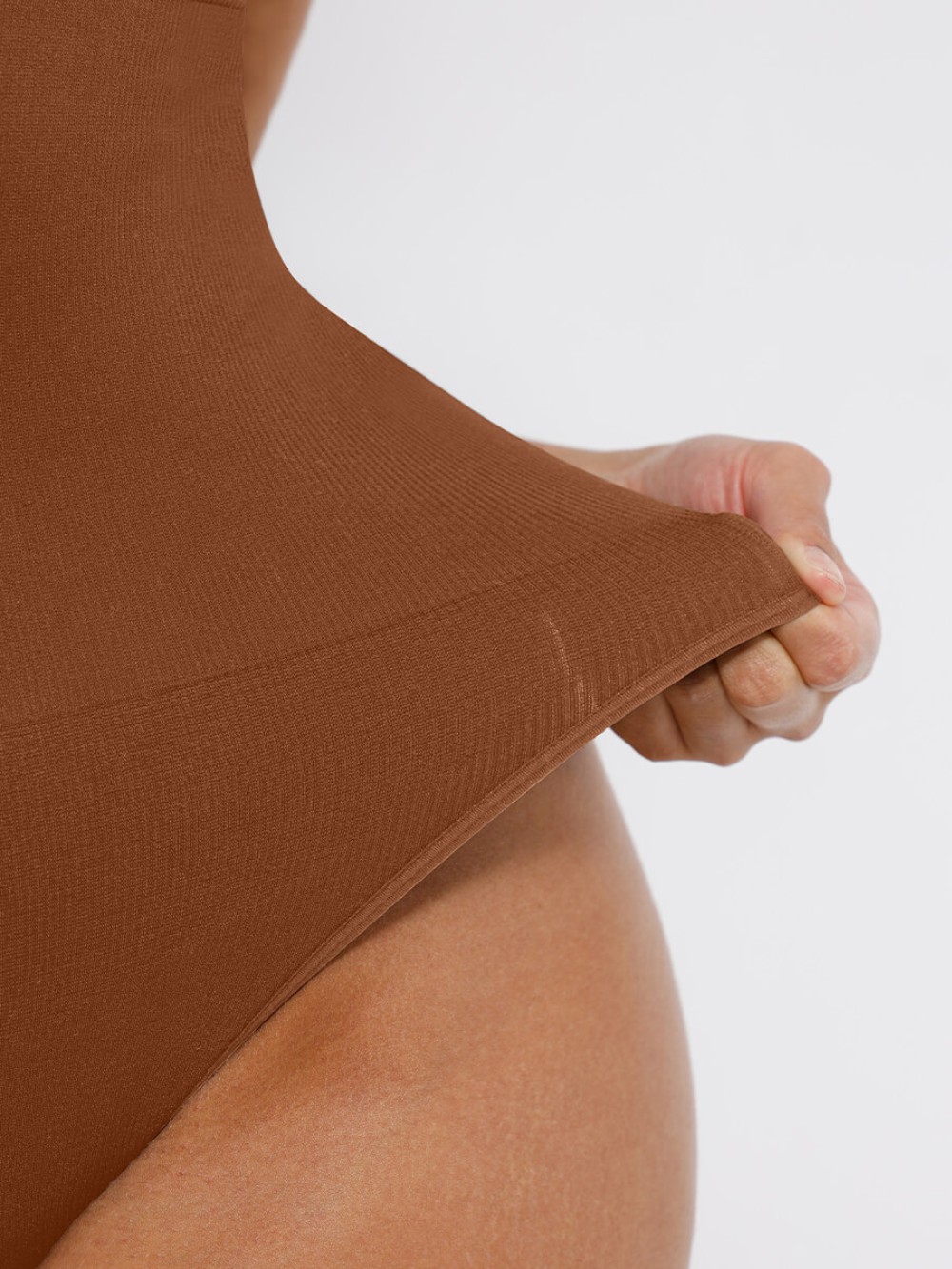 Seamless Deep V Waist and Abdomen Bodysuit