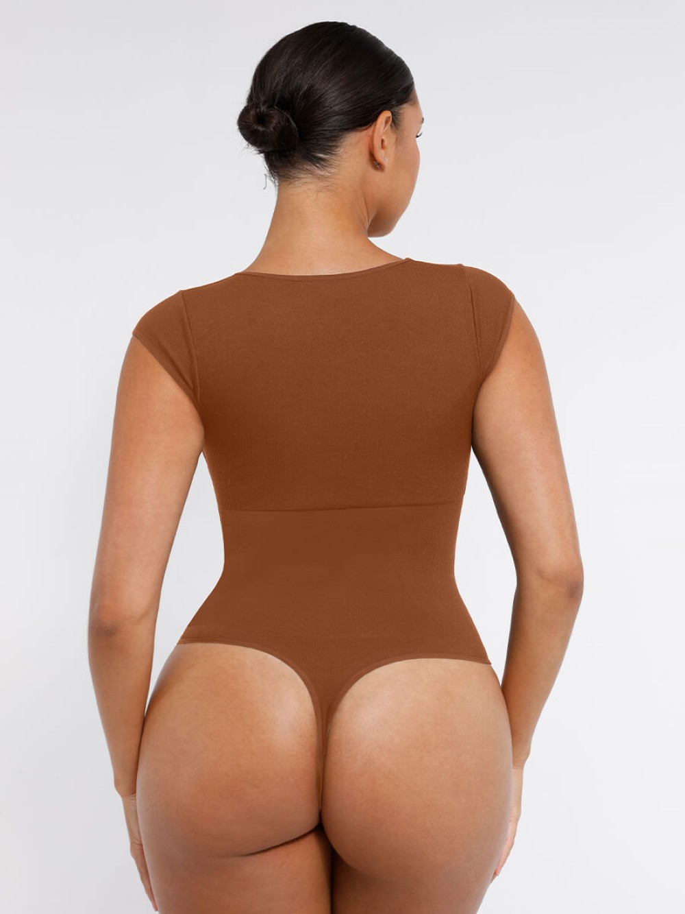 Seamless Deep V Waist and Abdomen Bodysuit