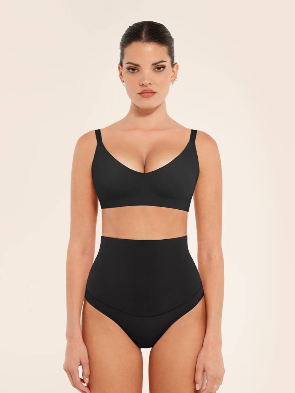 Wholesale Traceless High Waist Tummy Control Thong Shapewear Panties