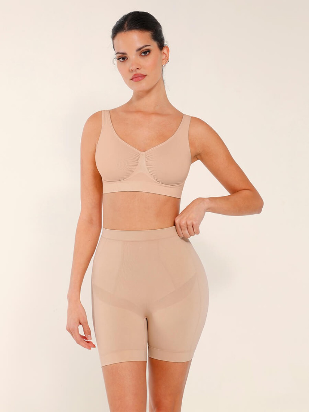 Fashion Seamless Slimming Mid-Waist Tummy Control Boyshorts Panties