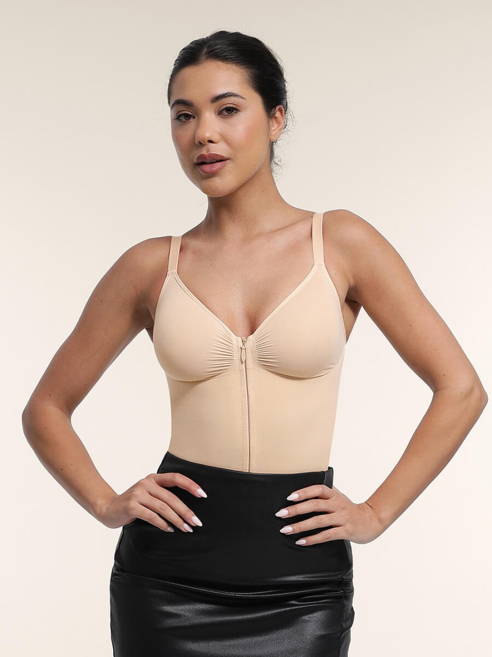 Seamless Sweetheart Neck Chest Support Tummy Control Bodysuit