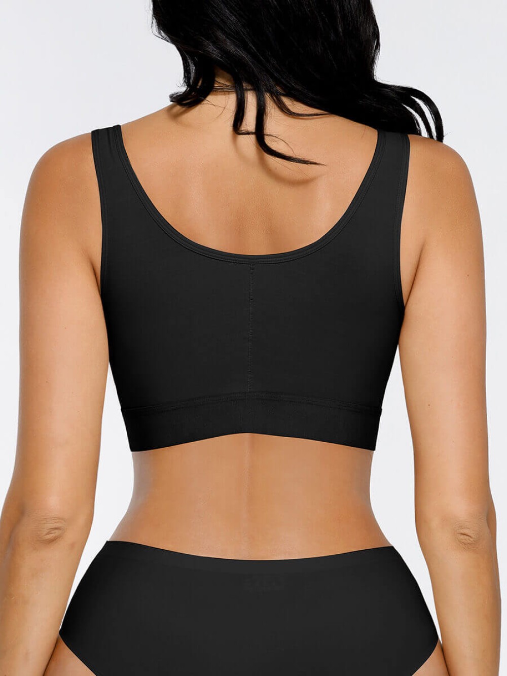 Adjustable Front Closure Post-Surgery Bra with Triple Hooks