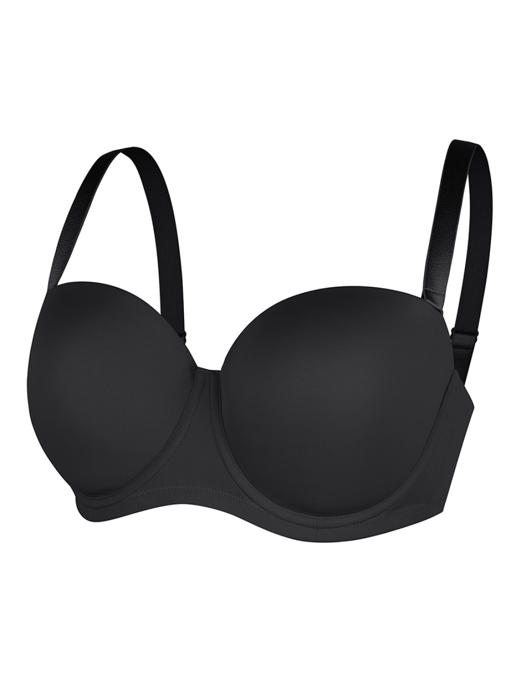 Strapless Gathering Bust Support Underwire 1/2 Cup Bra