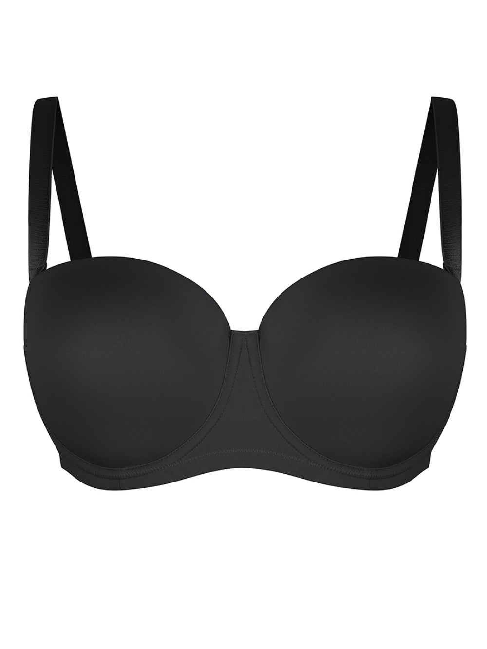 Strapless Gathering Bust Support Underwire 1/2 Cup Bra