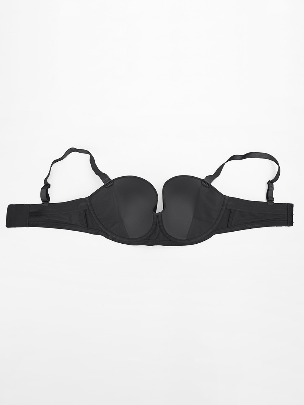 Strapless Gathering Bust Support Underwire 1/2 Cup Bra
