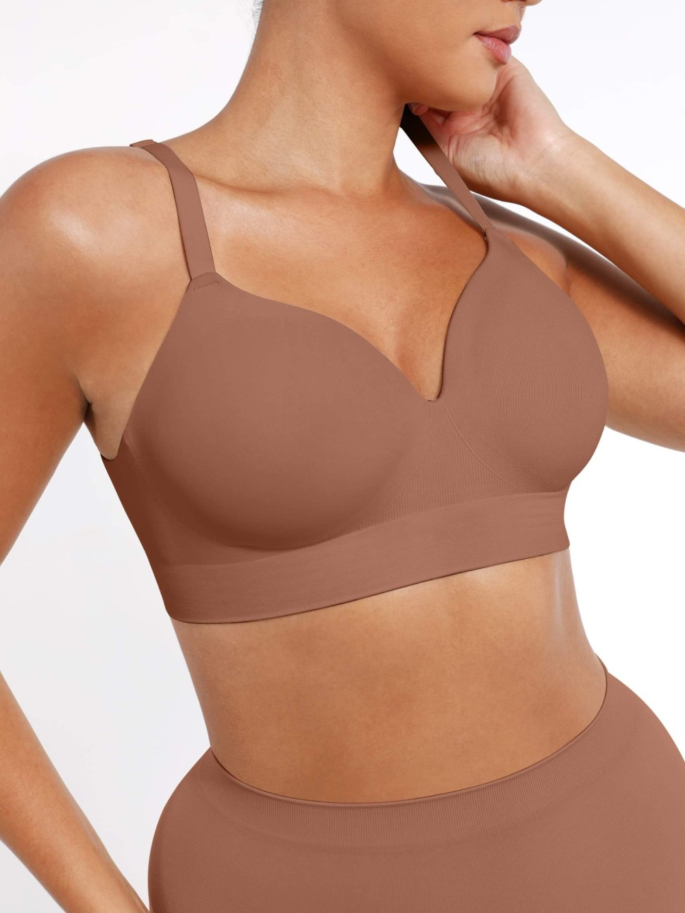 Wholesale Seamless Wireless Shapewear Bra with Bust Support