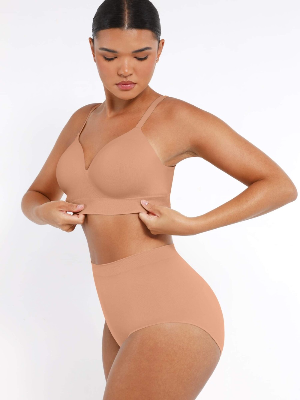 Fashion Seamless Wireless Bust Support Shapewear Bra
