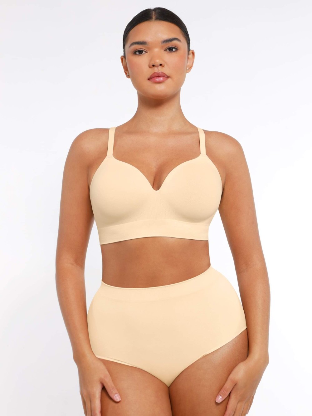 Fashion Wireless Seamless Shapewear Bra with Bust Support