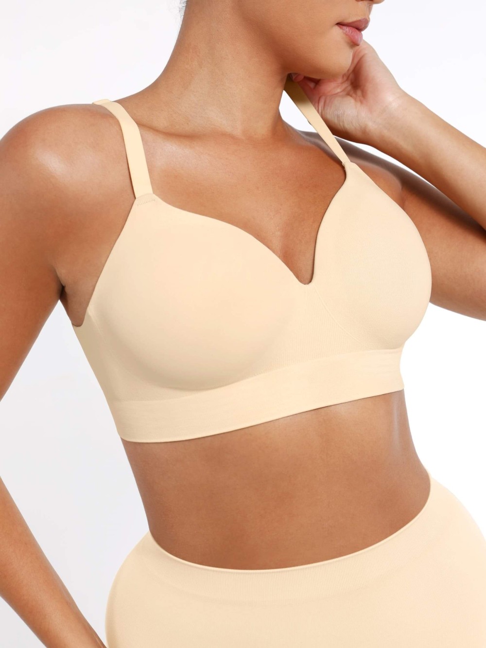 Fashion Wireless Seamless Shapewear Bra with Bust Support