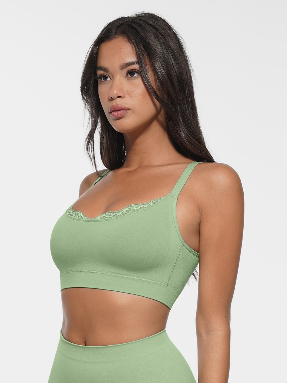 Comfortable Seamless Scoop Smooth Back Fat Bralettes Bras