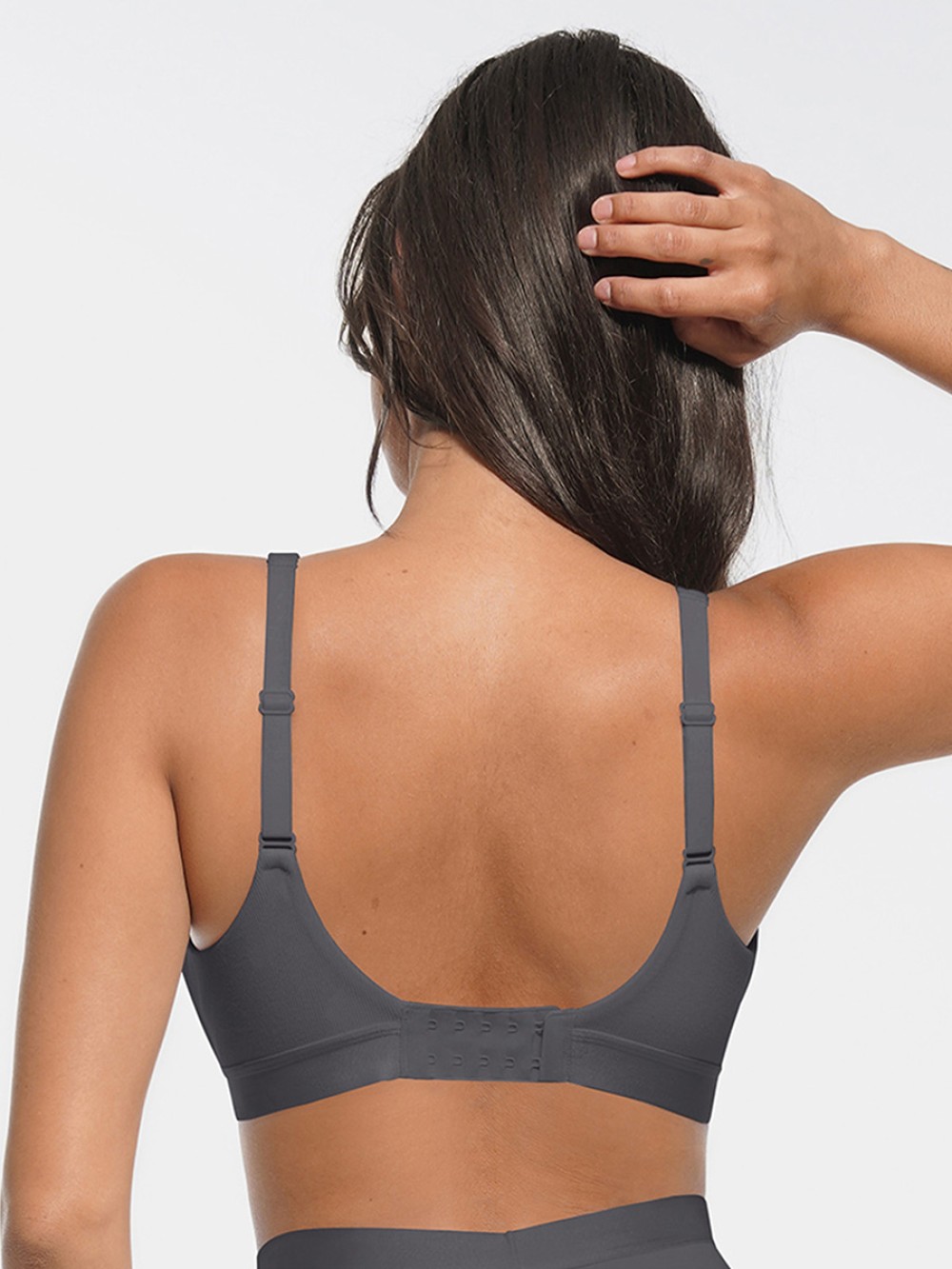 Deep V Neck Rib Modal All Day Wear Bralette with Removable Pads