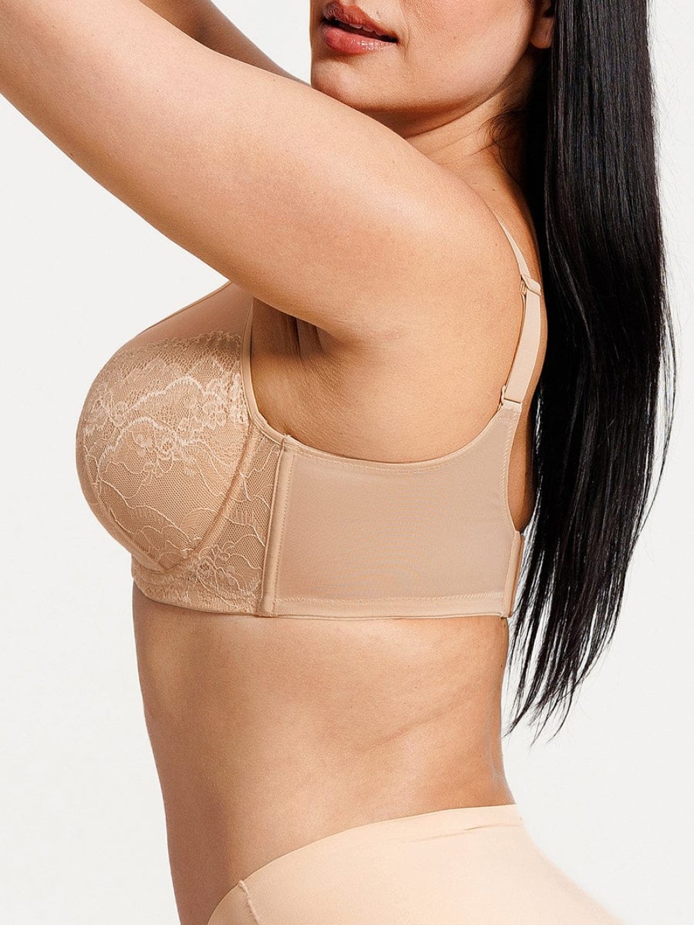 Minimizing Bra Full Coverage Unlined Side Support Underwire Smooth Back
