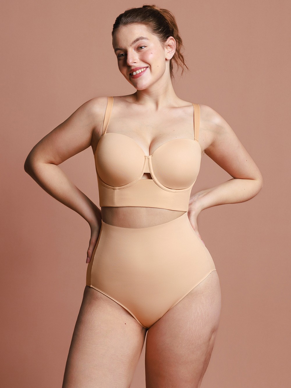 Strapless Half Cup Underwire T-Shirt Bra Wide Back Strong Support Everyday Wear