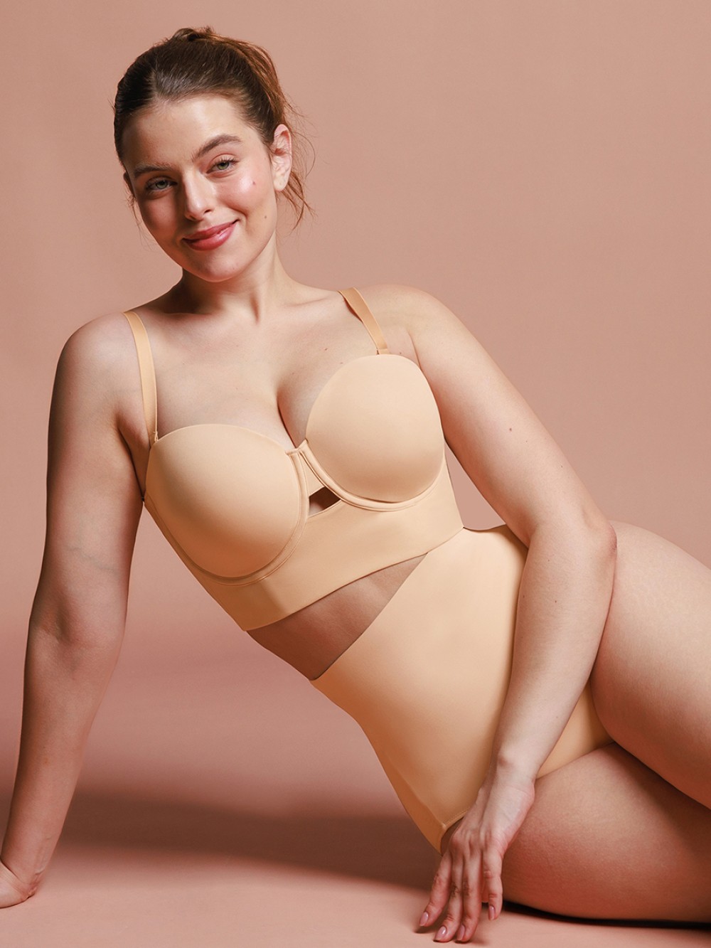 Strapless Half Cup Underwire T-Shirt Bra Wide Back Strong Support Everyday Wear