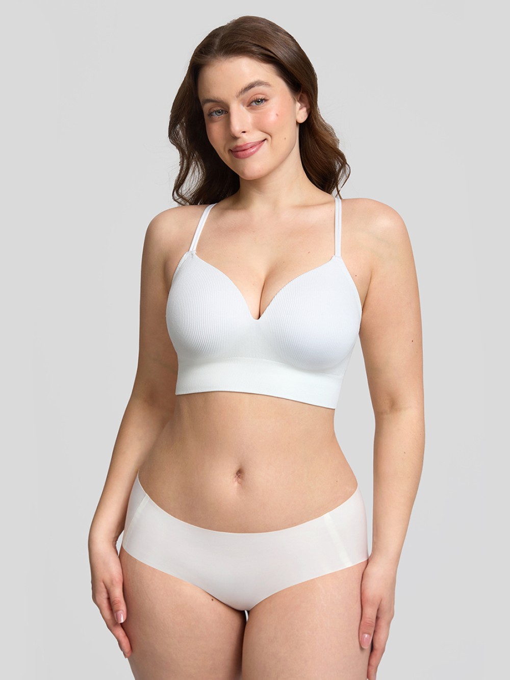 Light Support Wireless Demi T Shirt Bra Seamless Everyday Comfort