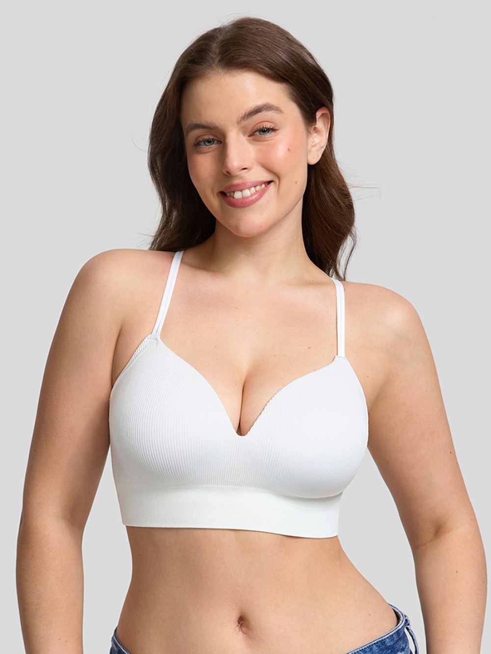 Light Support Wireless Demi T Shirt Bra Seamless Everyday Comfort