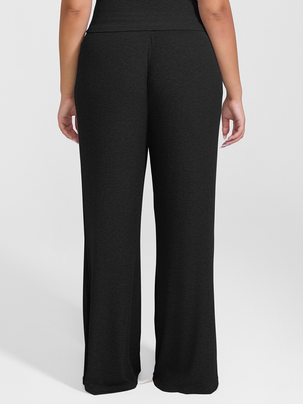 Modal Ribbed Wide Leg Lounge Pants