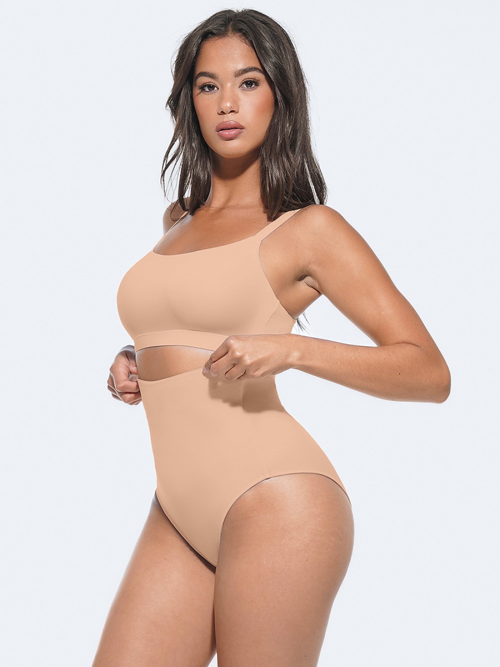 Women High Elastic Waist and Abdomen Antibacterial Buttocks Panties