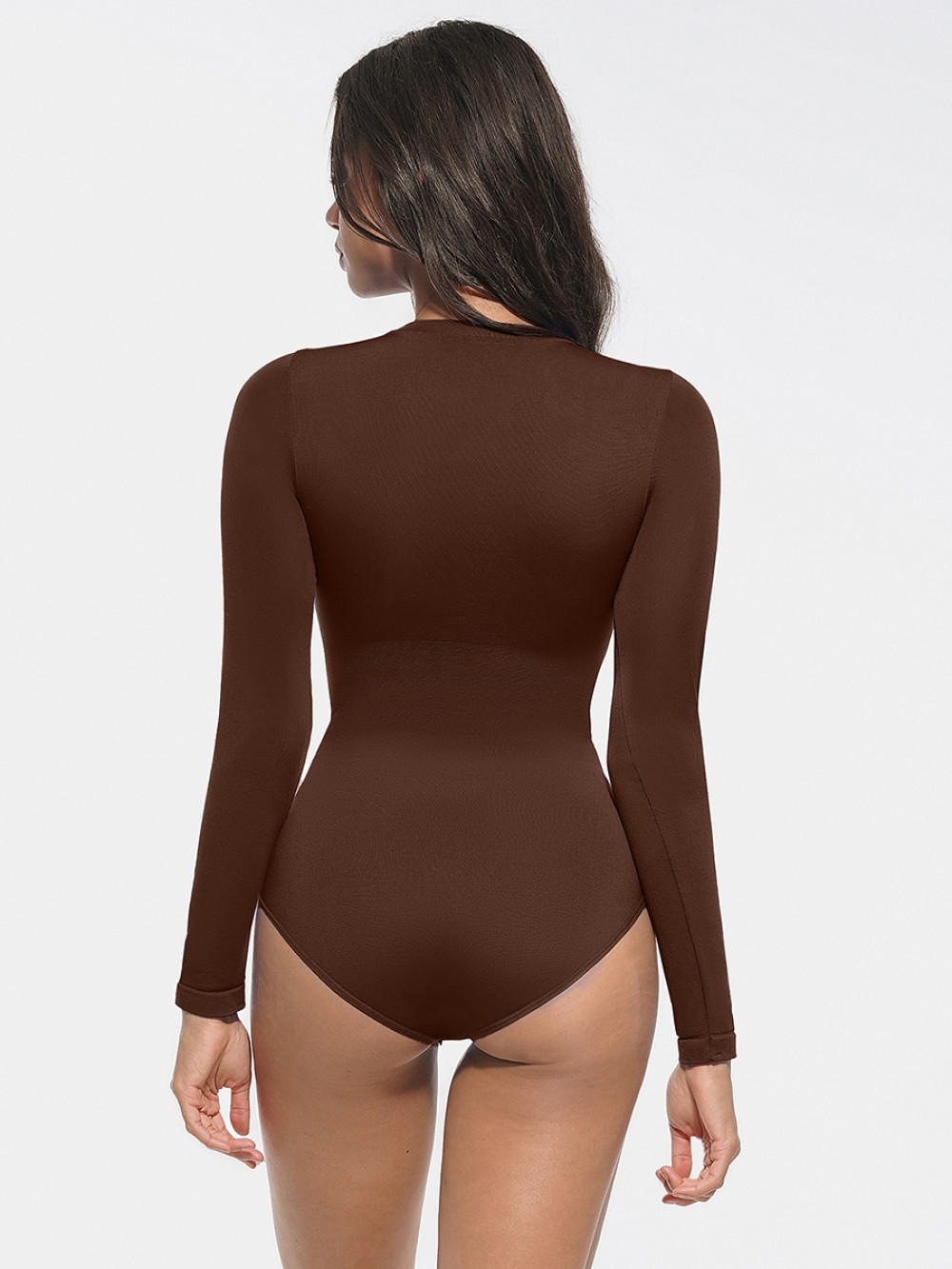 Seamless Round Neck Sculpting Waist Briefs Bodysuit