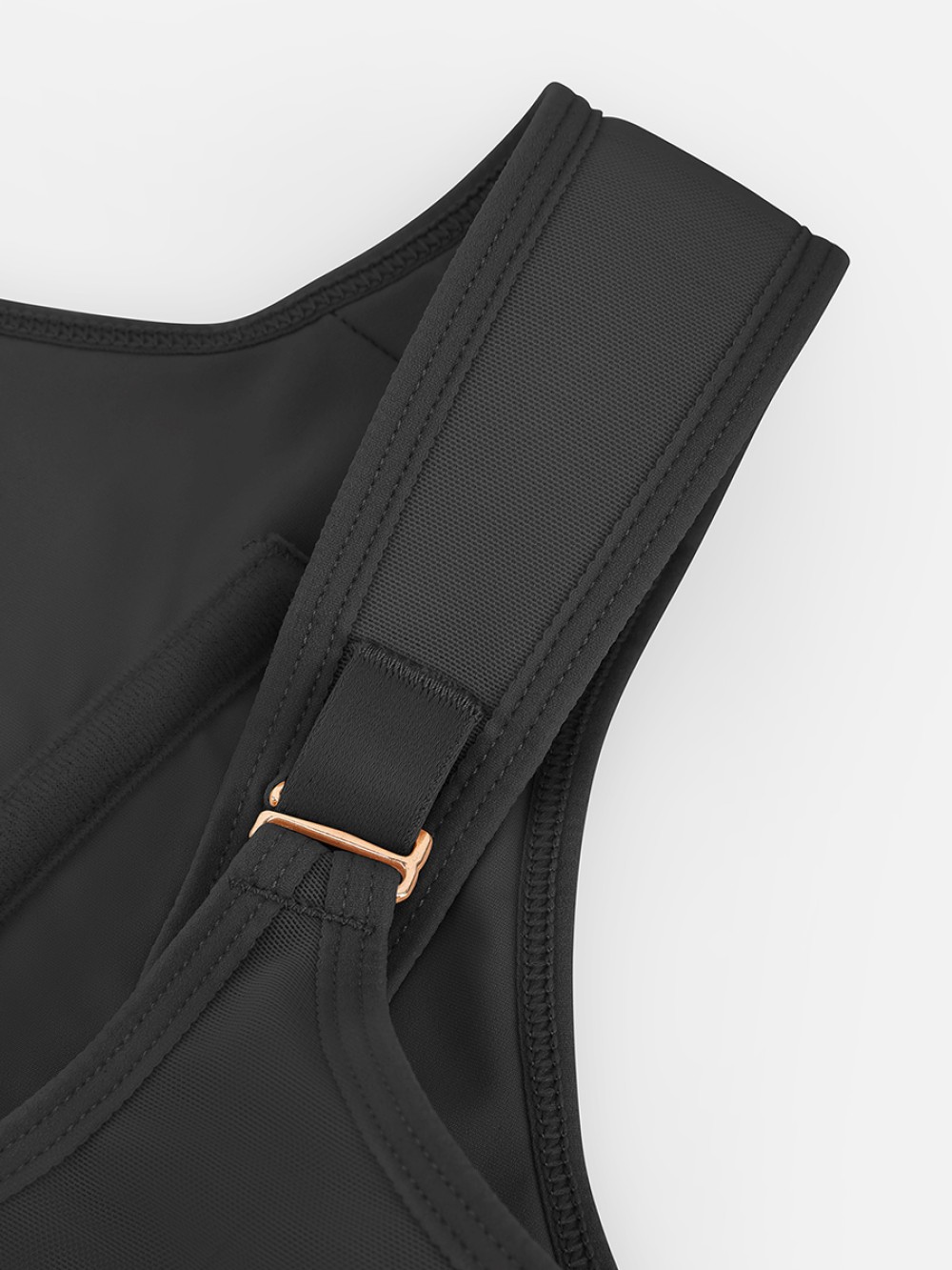 7 Steel Bones Chest Support Waist Cincher Tank Top with Adjustable Strap