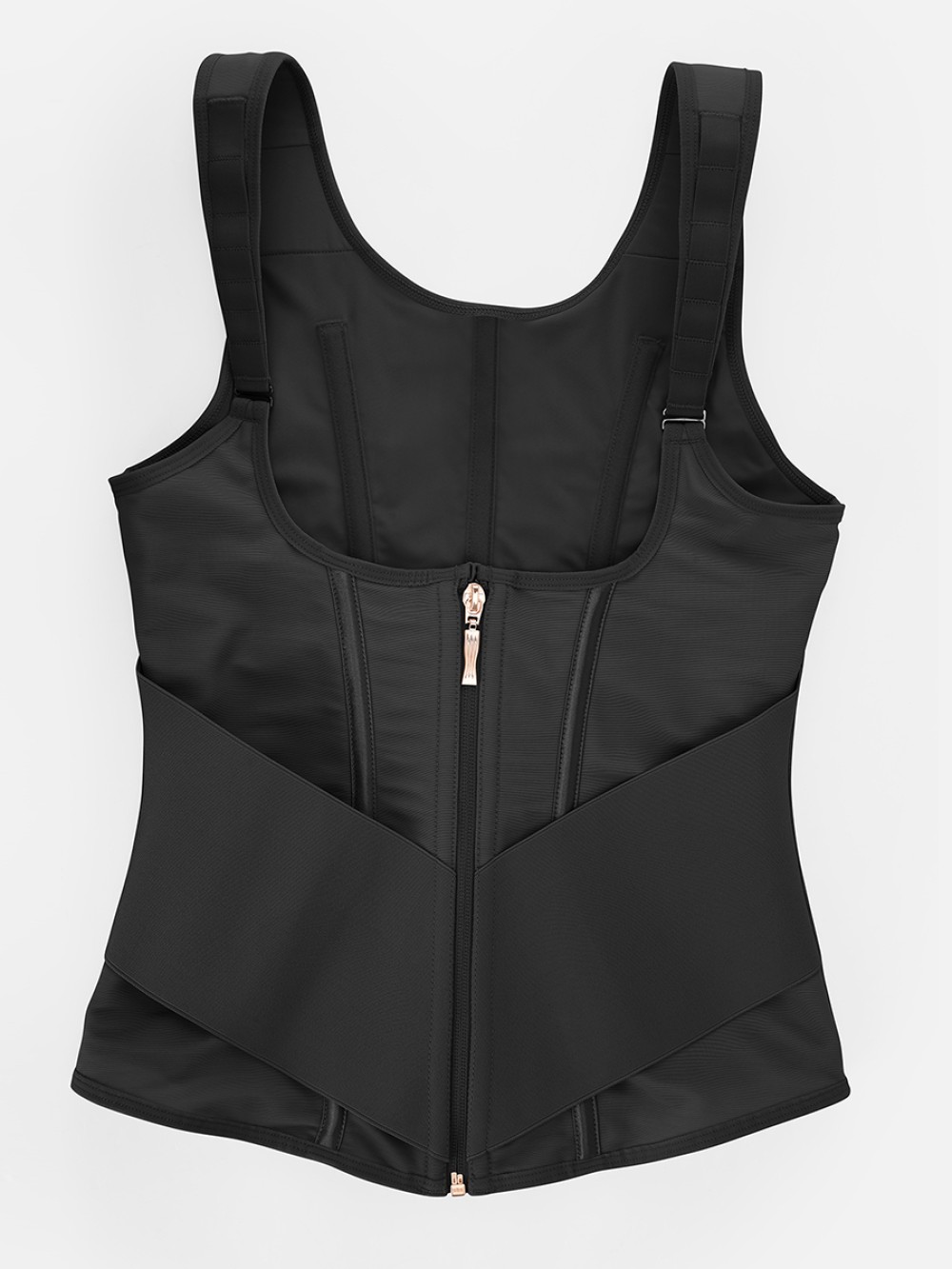 7 Steel Bones Chest Support Waist Cincher Tank Top with Adjustable Strap