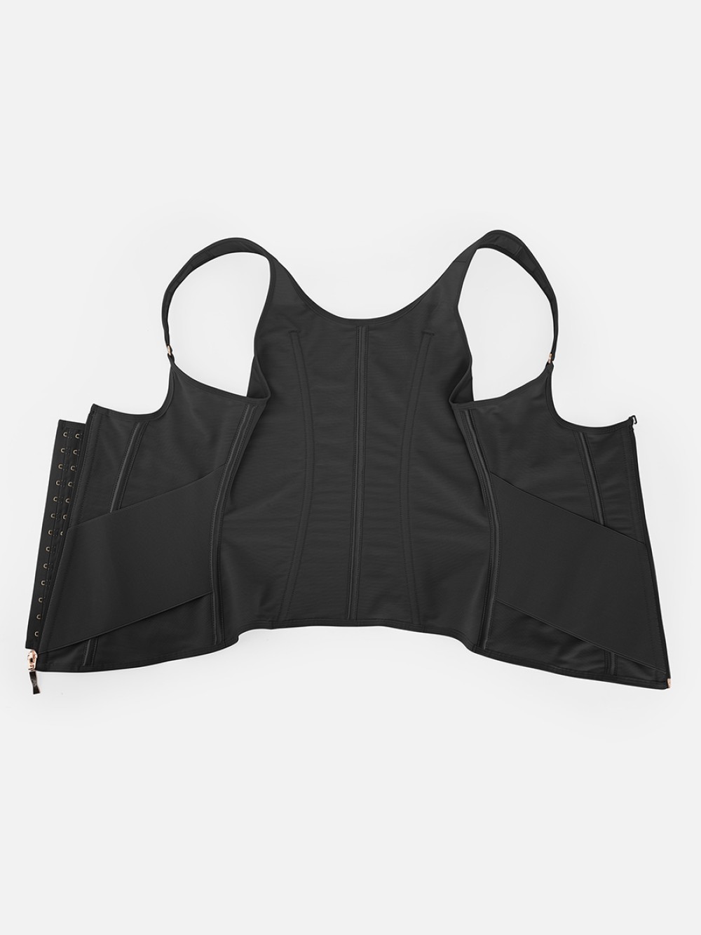 7 Steel Bones Chest Support Waist Cincher Tank Top with Adjustable Strap