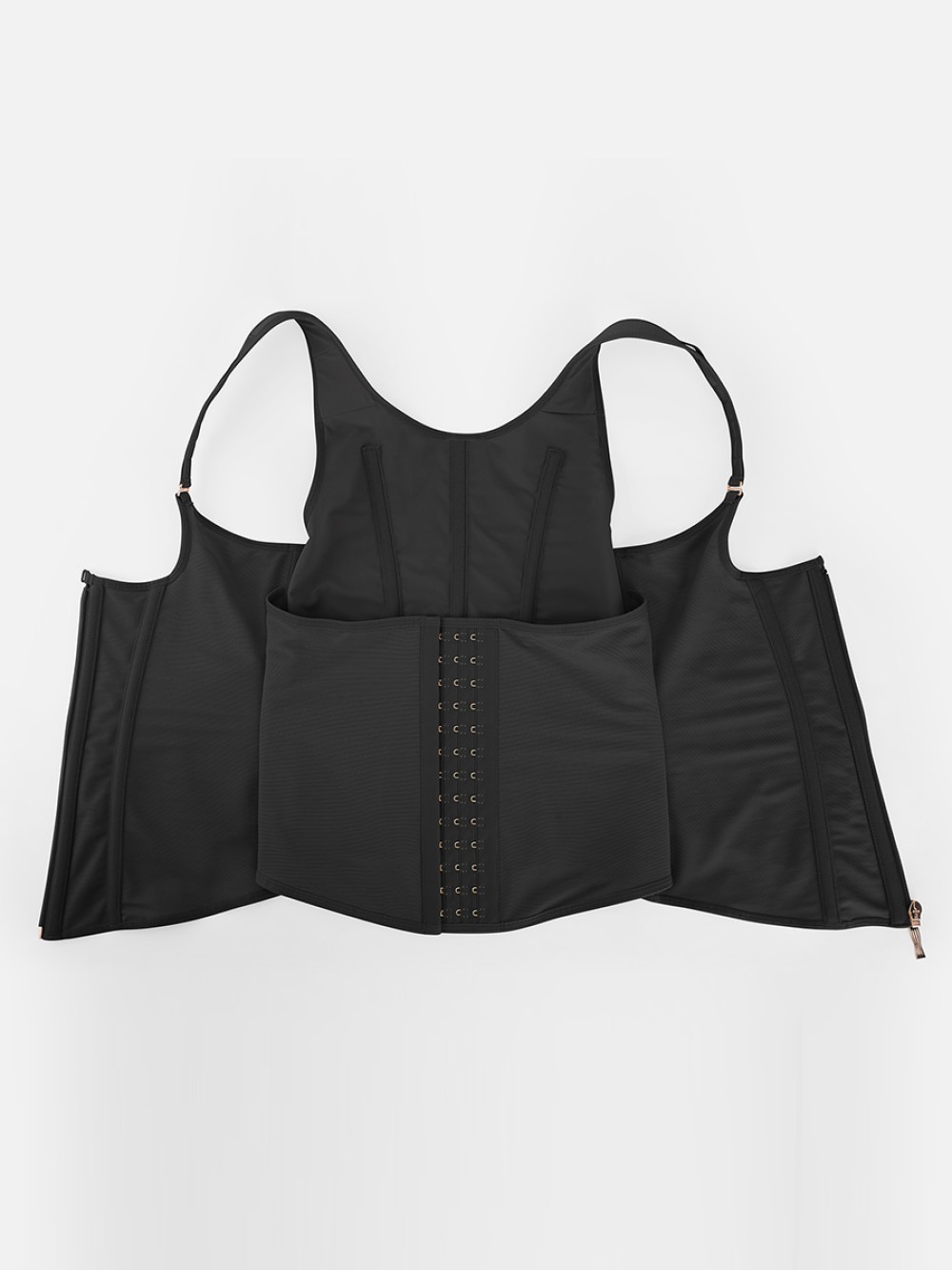 7 Steel Bones Chest Support Waist Cincher Tank Top with Adjustable Strap