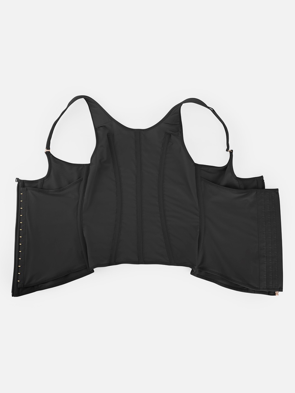 7 Steel Bones Chest Support Waist Cincher Tank Top with Adjustable Strap