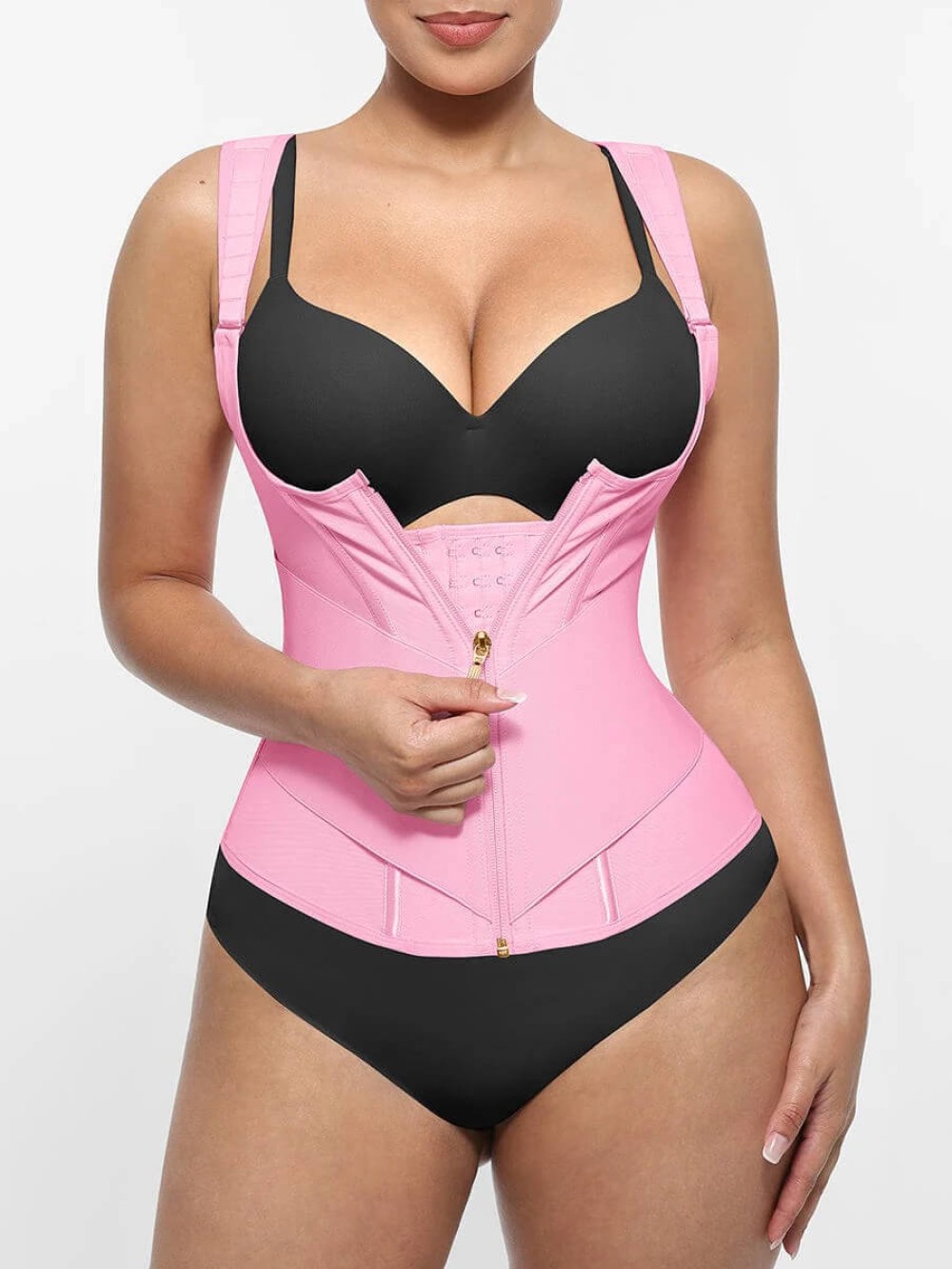 7 Steel Bones Waist Cincher Tank Top with Adjustable Strap