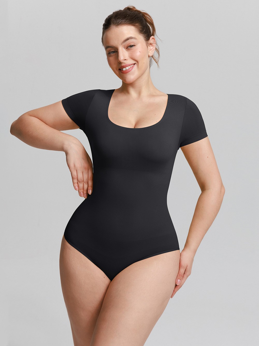 Seamless Scoop Neck Buttery Soft Tummy Control Shapewear Bodysuit
