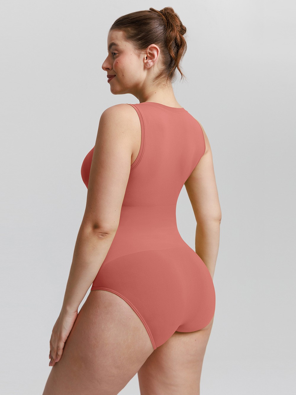 Seamless Crew Neck Buttery Soft Tummy Control Shapewear Bodysuit