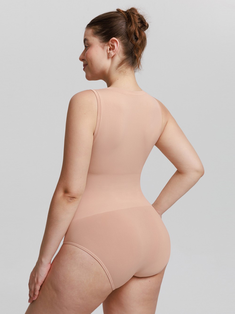 Seamless Buttery Soft Tummy Control Crew Neck Shapewear Bodysuit