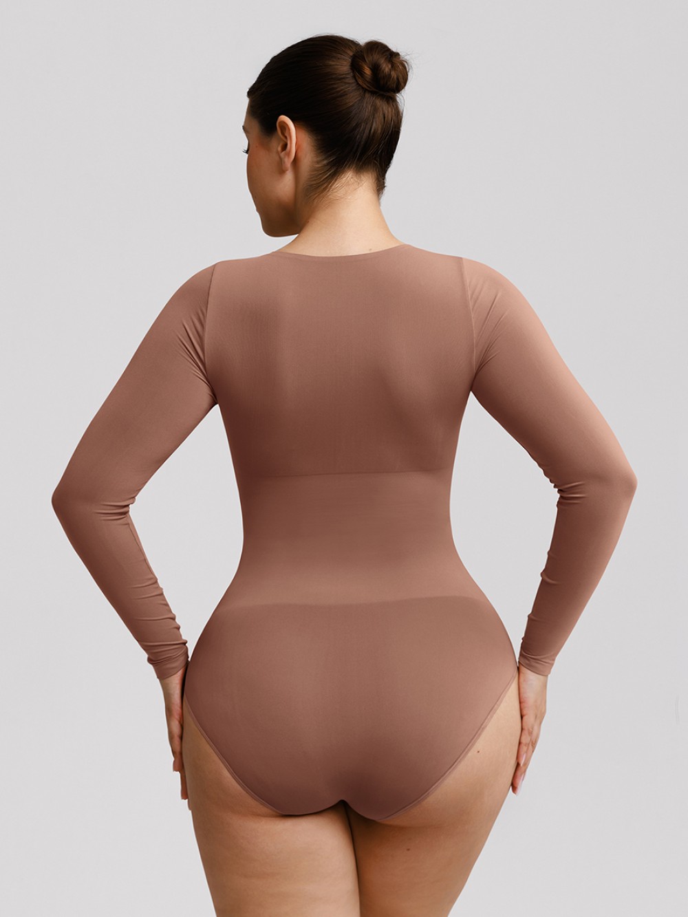 Seamless Butter Soft Scoop Neck Tummy Control Shaping Briefs Bodysuit