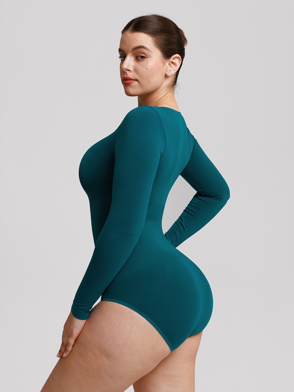 Seamless Butter Soft Scoop Neck Tummy Control Shaping Briefs Bodysuit