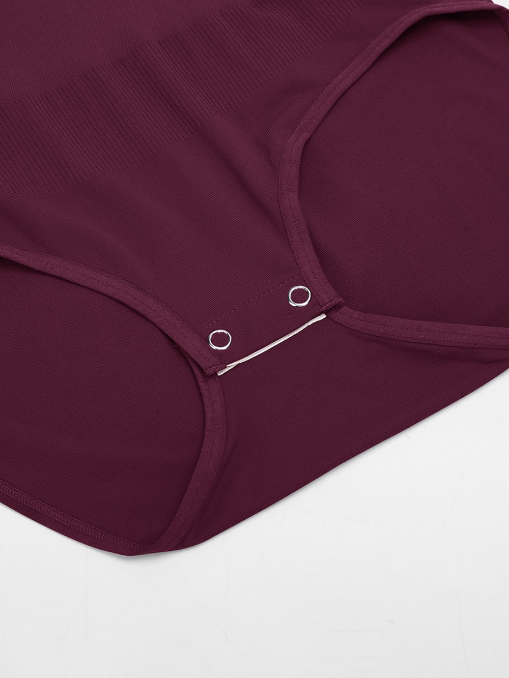 Seamless Butter Soft Scoop Neck Tummy Control Shaping Briefs Bodysuit