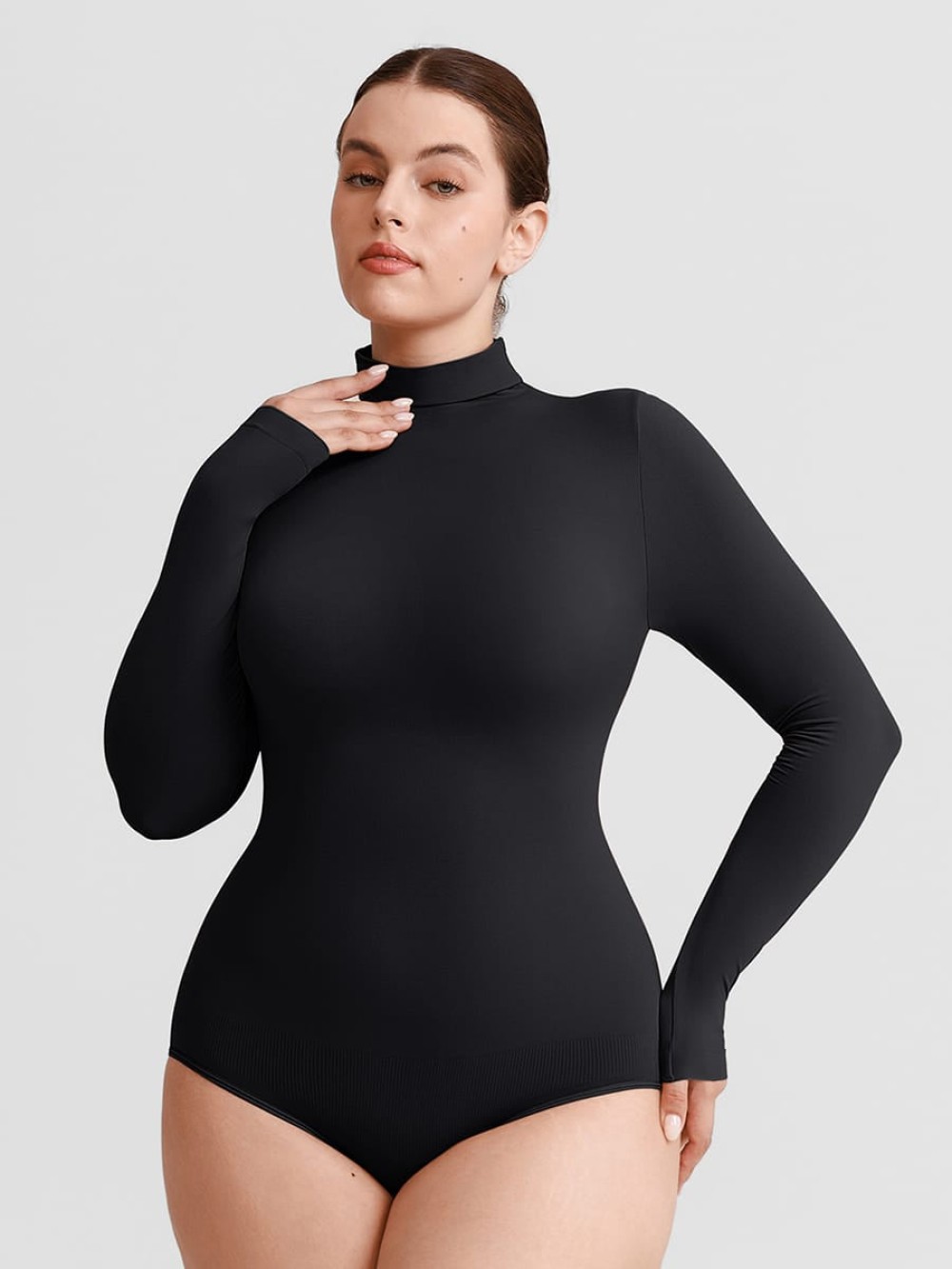 Seamless Butter Soft Snap Crotch Bodysuit Second Skin Stretch Shapewear