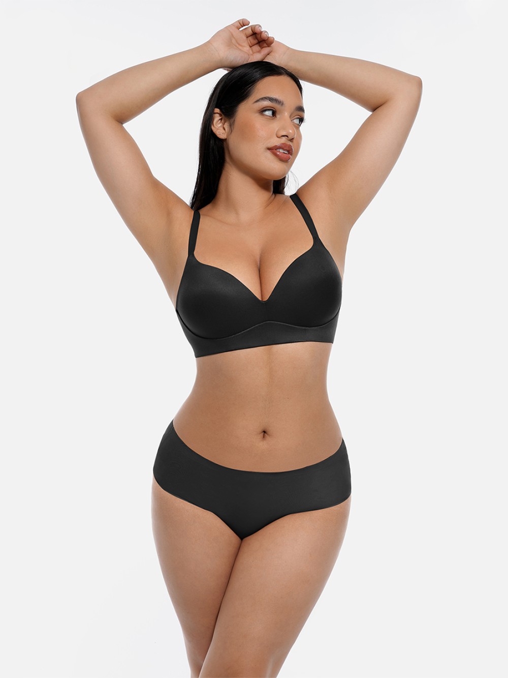 Wireless Push Up Demi coverage Bralettes Bra