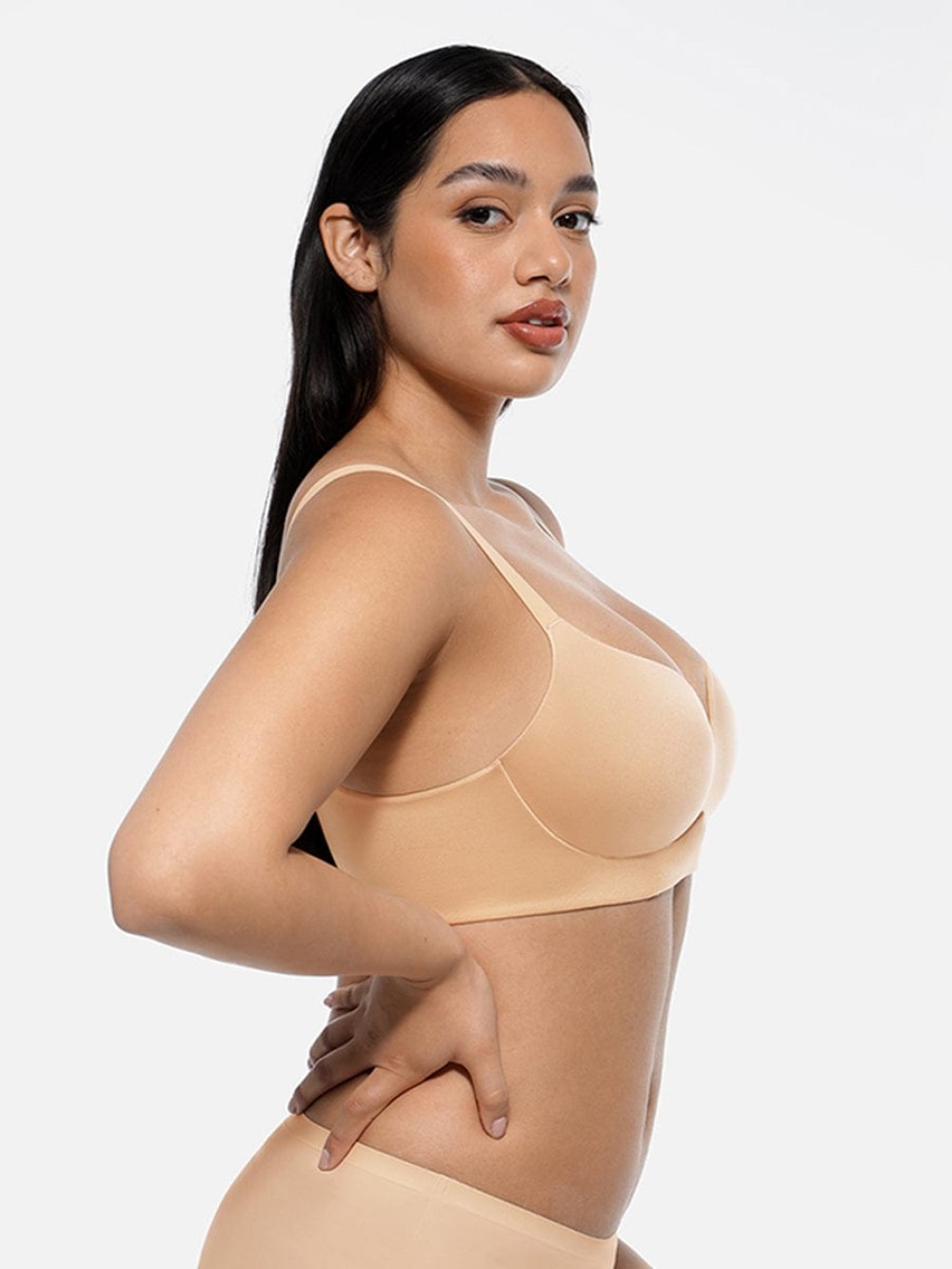 Comfort Wireless Push Up Demi Coverage Bralettes Bra