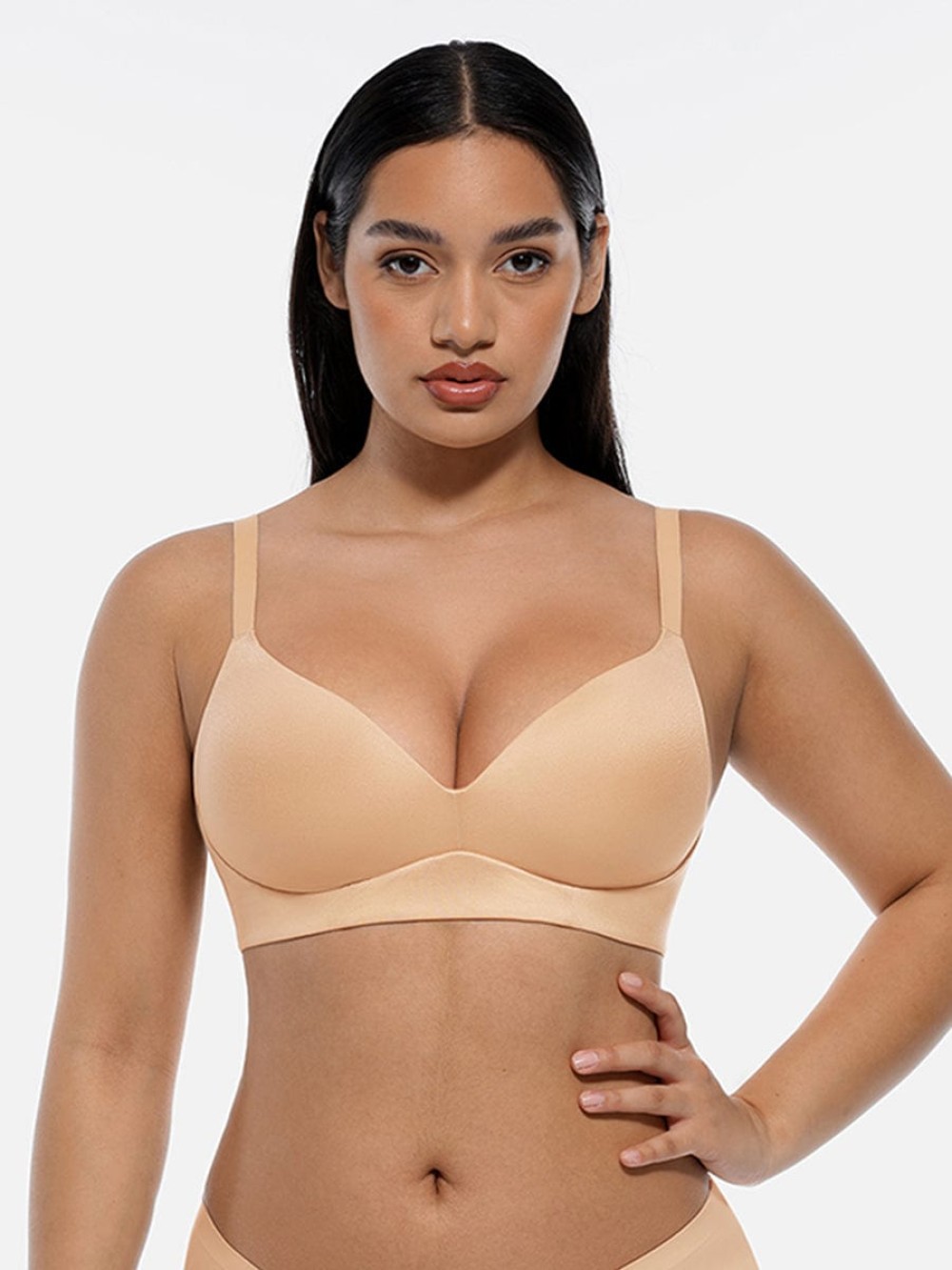 Comfort Wireless Push Up Demi Coverage Bralettes Bra