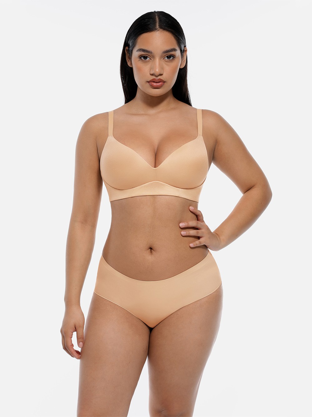 Comfort Wireless Push Up Demi Coverage Bralettes Bra