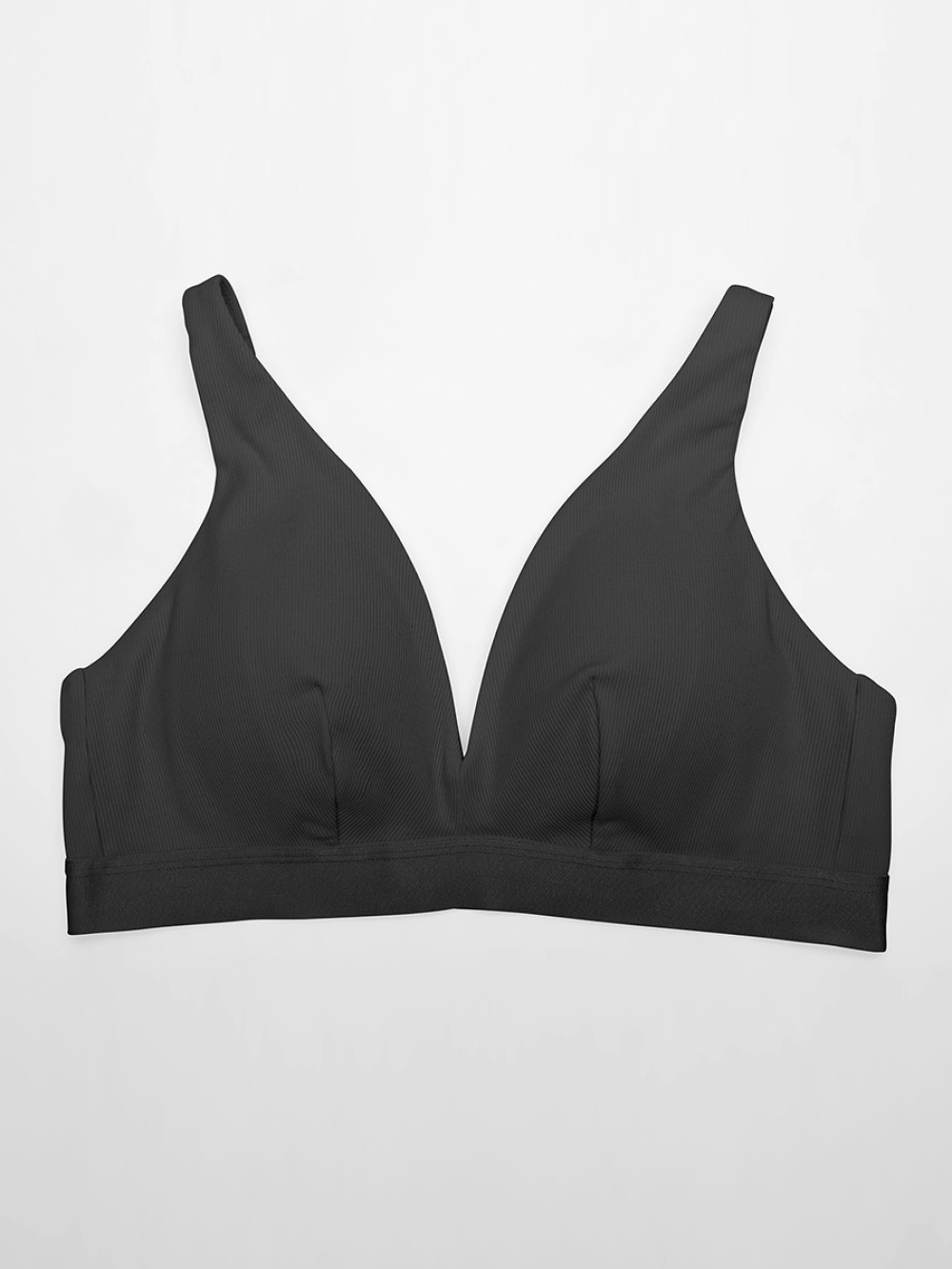 Deep V Neck Rib Modal All Day Wear Bralette with Removable Pads