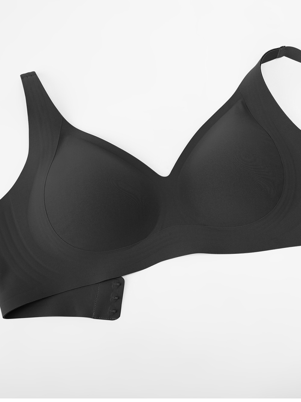 Seamless Plunge Wireless Bra W Jelly Strip Side Support Smoothing