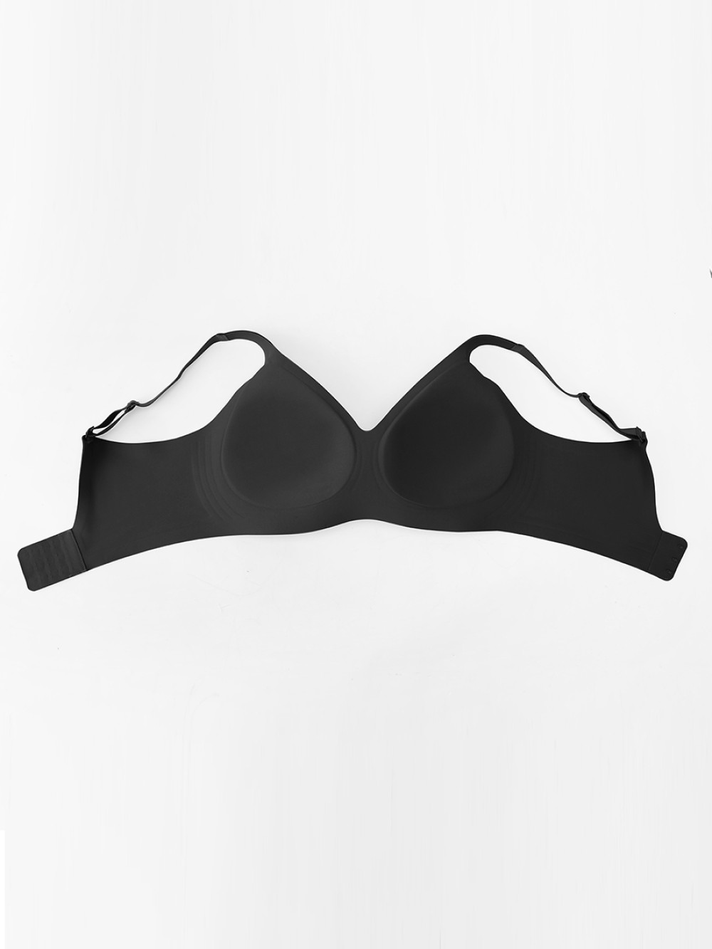 Seamless Plunge Wireless Bra W Jelly Strip Side Support Smoothing